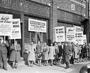 Paterson Prints: Pickets with Want to Work Signs