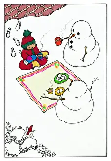 Picnic with Snowmen