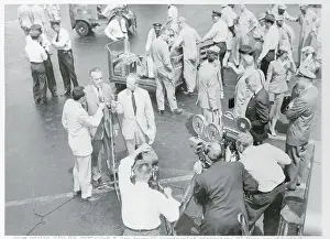 Picture of Averell Harriman Standing at Microphone
