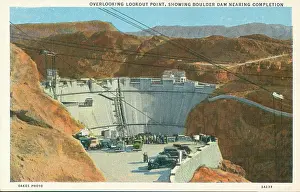 Postcard Prints: A Picture Of The Boulder Dam