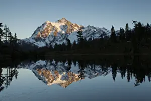 Picture Lake and Mount Shuksan in the Northern Cascades, Rockport, Washington, United States