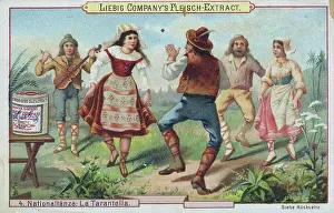 Picture series national dances La Taratella, Italy