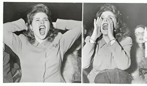Eagerness Prints: Two Pictures Demonstrating Enthusiasm of Basketball Fan