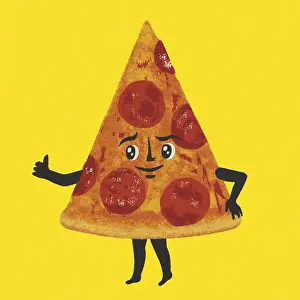 Hunger Prints: Piece of Pizza Character