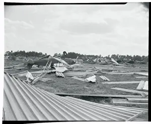Raleigh Prints: Pieces of Hangars Littering the Ground