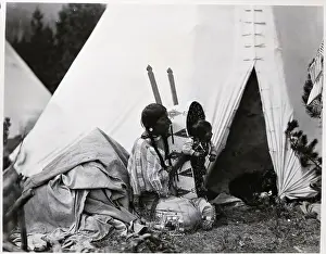 Tepee Prints: Piegan Mother And Child