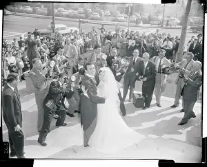 Pier Angeli and Vic Damone Photographed at Wedding