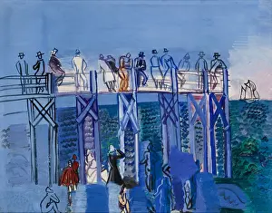 Poetry Prints: The Pier And The Beach At Le Havre. Creator: Dufy
