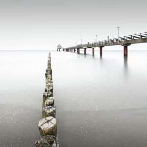 Ronny Behnert Collection: Pier with diving gondola at the Baltic resort Zingst, Germany