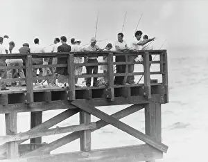 Huty29193 Prints: Pier Fishing