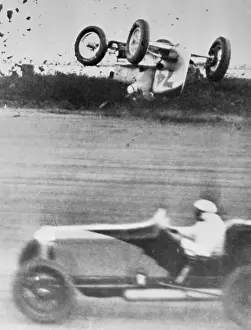 Racetrack Prints: Pierce Bertrand Losing Control of His Race Car