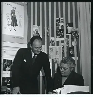 Pierre Balmain Talking with his Assistant