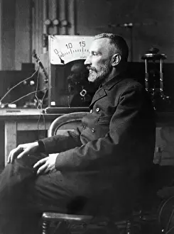 Radioactivity Prints: Pierre Curie Seated in Laboratory