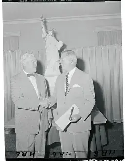 Mcdonald Prints: Pierre DuPont Shaking Hands with David McDonald