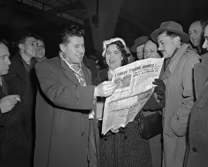 Pierre Poujade and His Wife with Supporters