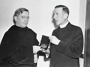 Pierre Teilhard de Chardin Receiving Award