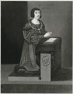 Praise Prints: Pierre Terrail Seigneur de Bayard Praying