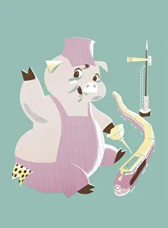 Domes Prints: Pig Conductor