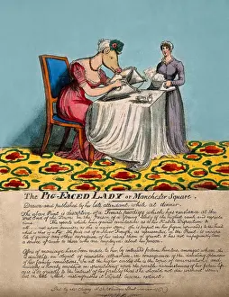 Manchester Prints: The pig-faced lady of Manchester Square