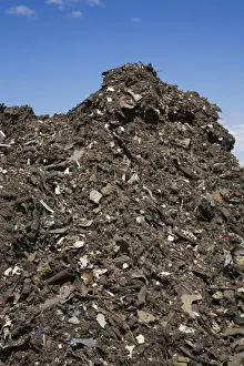 Recycling Prints: Pile of discarded automotive debris at a waste management site, Quebec, Canada