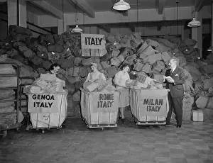 Albert Goldman Prints: Piles of Packages Going to Italy