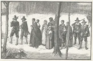 Pilgrims Heading to Church