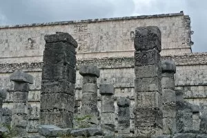 Images Dated 11th May 2016: Pillars at Chichen Itza