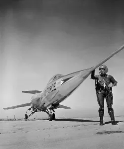 Burbank Prints: Pilot Checking Nose of F-104 Starfighter