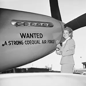 Propeller Prints: Pilot Jacqueline Cochran Painting on Plane