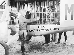 Cage Prints: Pilot Martin Jensen with Leo the Lion