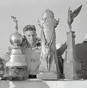 Pilot Rudy Kling with his Trophy