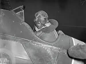 Pilot Sitting in First Army Western Mail Plane