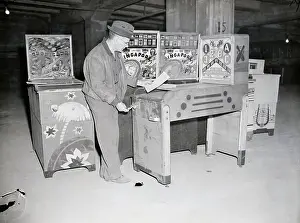 Warehouse Prints: Pinball Machine Brought To Warehouse