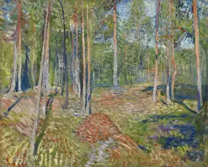 Prints of Pine Forest, 1891-1892. Private Collection. Artist : Munch, Edvard (1863-1944). (Photo by Fine Art Images/Heritage Images/Getty Images) Where emotion becomes image, and every image speaks a thousand whispers.: Pine Forest, 1891-1892