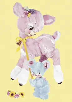 Fluffy Prints: Pink Lamb