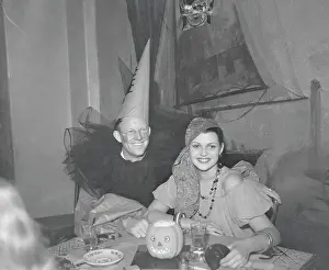 Halloween Prints: Pinky Tomlin and Rita Hayworth Celebrating Halloween