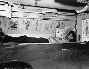 Pinup Prints: Pinup Girls Around Sailor's Bunk