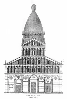 Images Dated 15th April 2017: Pisa cathedral engraving 1878
