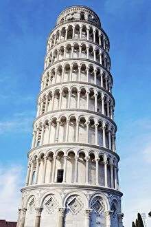 Images Dated 29th March 2015: Pisa, Tuscany, Italy, Leaning Tower under clear sky