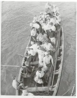 Pitcairn Islanders Rowing to Ship