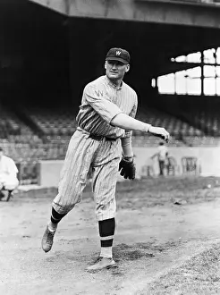 Pitcher Prints: Pitcher Walter Johnson Warming Up