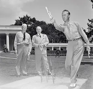 Chester W Prints: Pitching Horseshoes