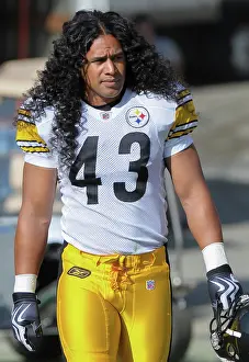 Pittsburgh Steelers Troy Polamalu Filming Commercial