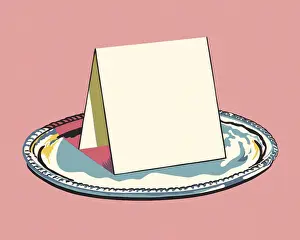 Two Objects Prints: Place Card on a Tray