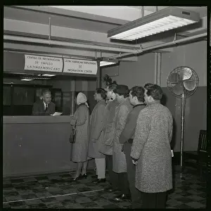 Unemployed People Prints: Placement Director Interviews Applicants