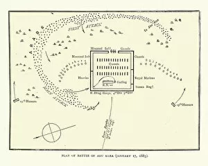 Battle Maps and Plans Gallery: Plan of the Battle of Abu Klea, Mahdist war, 19th Century