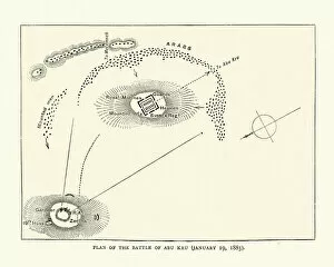 Battle Maps and Plans Gallery: Plan of the Battle of Abu Kru, 1885, British Sudan campaign