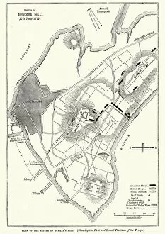 Battle Maps and Plans Gallery: Plan of the Battle of Bunker Hill, 1775