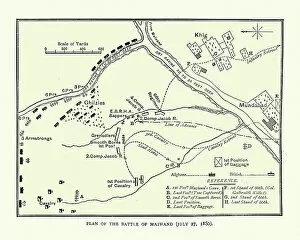 Historcal Battle Maps and Plans Collection: Plan of the Battle of Maiwand, Second Anglo-Afghan War