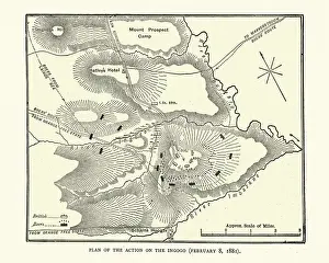 Plan of the Battle of Schuinshoogte (Ingogo), First Boer War